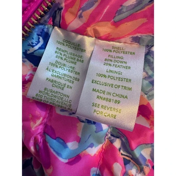 Lilly Pulitzer Cora Vest Size Small Puffer Pink Gorpcore - Picture 6 of 8